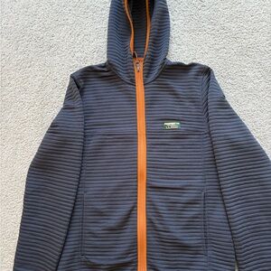 L.L. Bean Men's blue Hoodie with Orange Trim